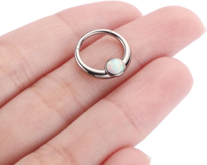 FUNLMO Store 316L Surgical Steel Septum Ring Nose Ring Hoop Hypoallergenic Daith Cartilage Conch Tragus Rook Earlobe Piercing Jewerly for Women Men - Image 5